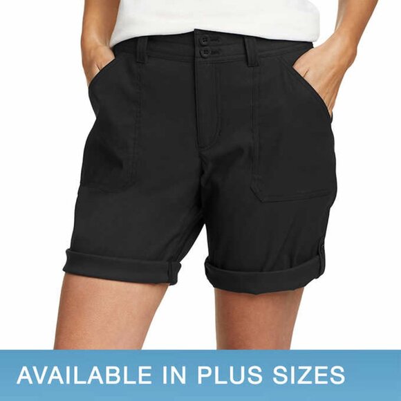 Eddie Bauer Ladies' Cargo Short   Black - Picture 1 of 3